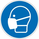 Aufkleber Maske benutzen - groß