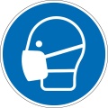 Aufkleber Maske benutzen - groß